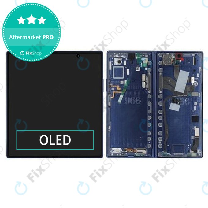 Schermo OLED per Samsung Z Fold 7 F966B, Blue Shadow, Vetro touch con cornice