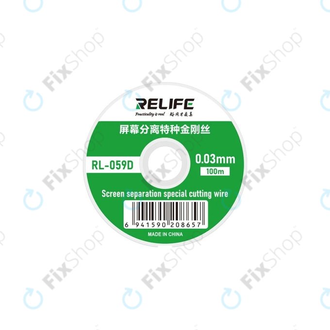 Filo per separazione display LCD 0,03 mm x 100 m, Relife RL-059D