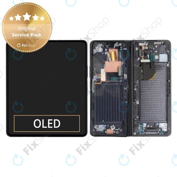 Schermo per Samsung Z Fold 5 F946B, Phantom Black, Vetro touch con cornice, GH82-31842A, Genuine Service Pack