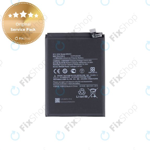 Batteria per Xiaomi Poco M4 Pro 5G 21091116AG, BN5C, MZB0BGVIN, 460200008V1Y, 5000mAh, Genuine Service Pack