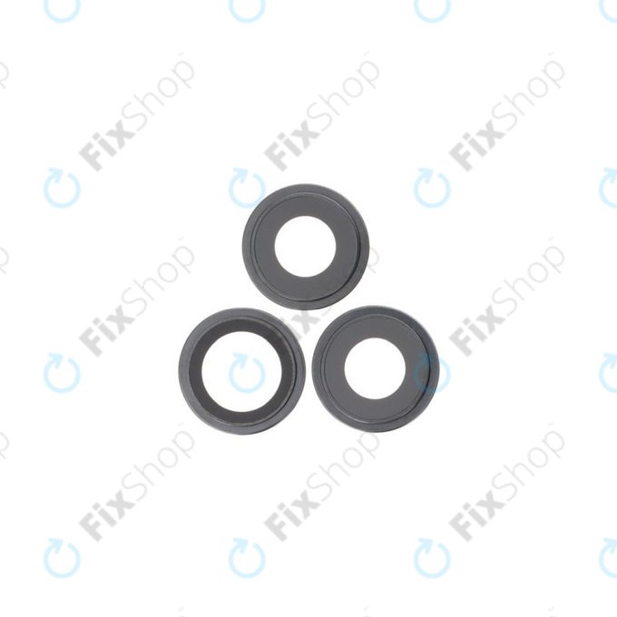 Lente fotocamera posteriore con frame 3 pz per iPhone 15 Pro Max, Black Titanium