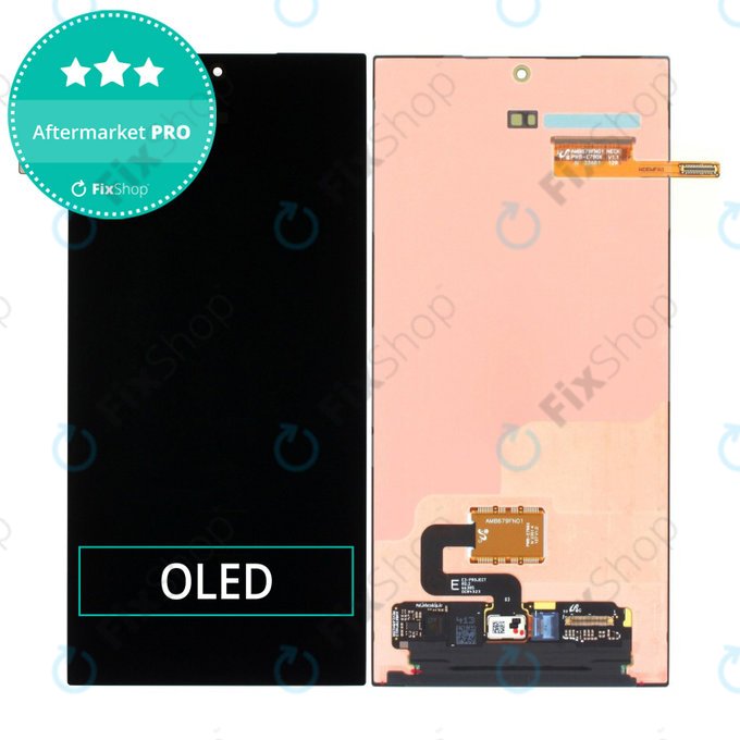 Schermo OLED per Samsung S24 Ultra S928B, Vetro touch senza cornice