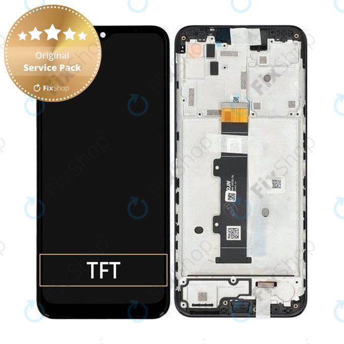 Schermo per Motorola Moto G30 XT2129, Phantom Black, Vetro touch con cornice, 5D68C18187, Genuine Service Pack