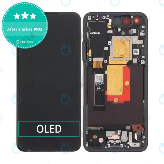 Schermo OLED per Asus Zenfone 9 AI2202, Midnight Black, Vetro touch con cornice