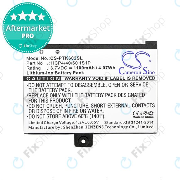 Batteria per PocketBook Pro 602, 603, 612, 902, 903, 912, 920, 920.W, 1ICP4 40 60 1S1P, 1100mAh, HQ