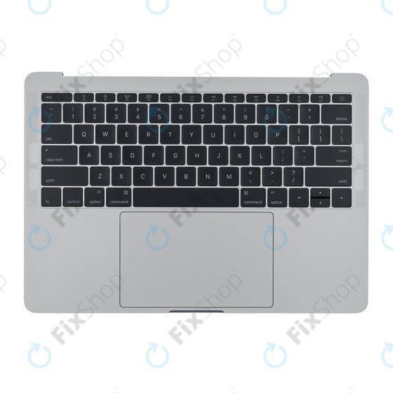Top case con tastiera US, microfono, trackpad e altoparlanti per MacBook Pro 13" A1708 (Late 2016 - Mid 2017), Silver