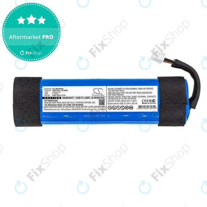 Batteria per JBL Xtreme 3, GSP-2S2P-XT3A, Li-Ion, 5200mAh, 7.4V, HQ