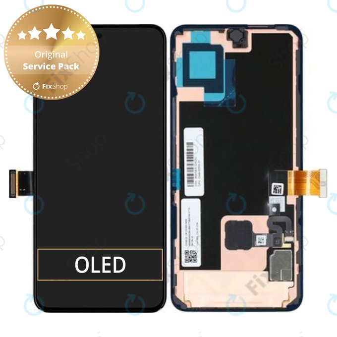 Schermo OLED per Google Pixel 8 GKWS6, G9BQD, Vetro touch senza cornice, G949-00555-01 Genuine Service Pack