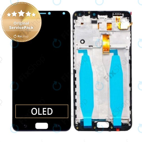 Schermo per Asus Zenfone 4 Max ZC554KL (X00ID), Deepsea Black, Vetro touch con cornice,, Genuine Service Pack