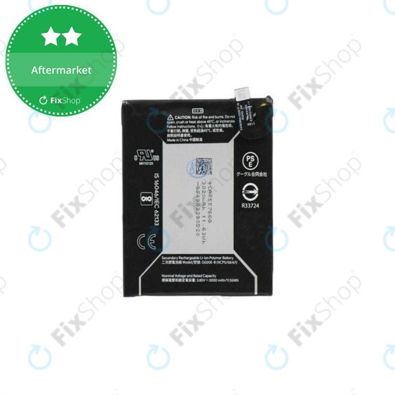 Batteria per Google Pixel 3a, G020E-B, 3000mAh
