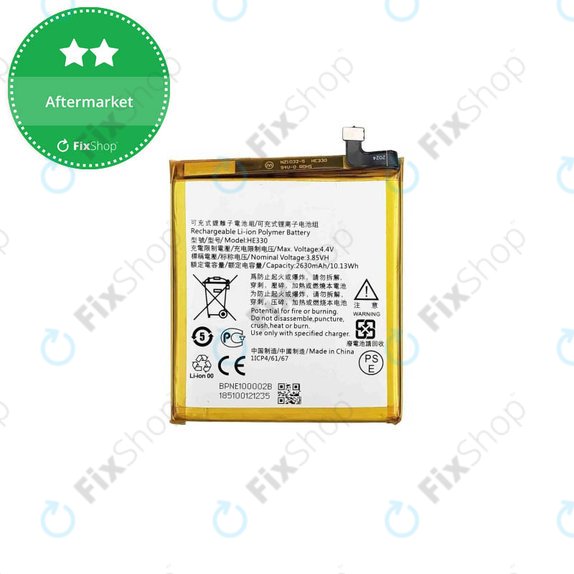 Batteria per Nokia 3, 3 Dual, HE330, 2630mAh
