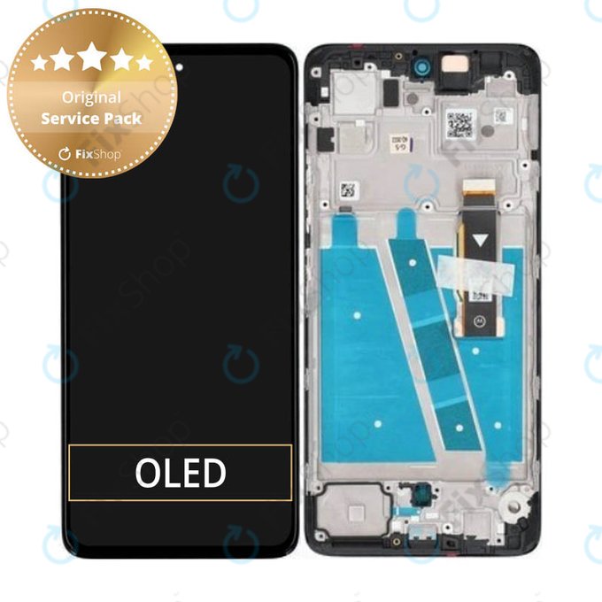 Schermo per Motorola Moto G72 XT2255, Meteorite Gray, Vetro touch con cornice, 5D68C21701, Genuine Service Pack