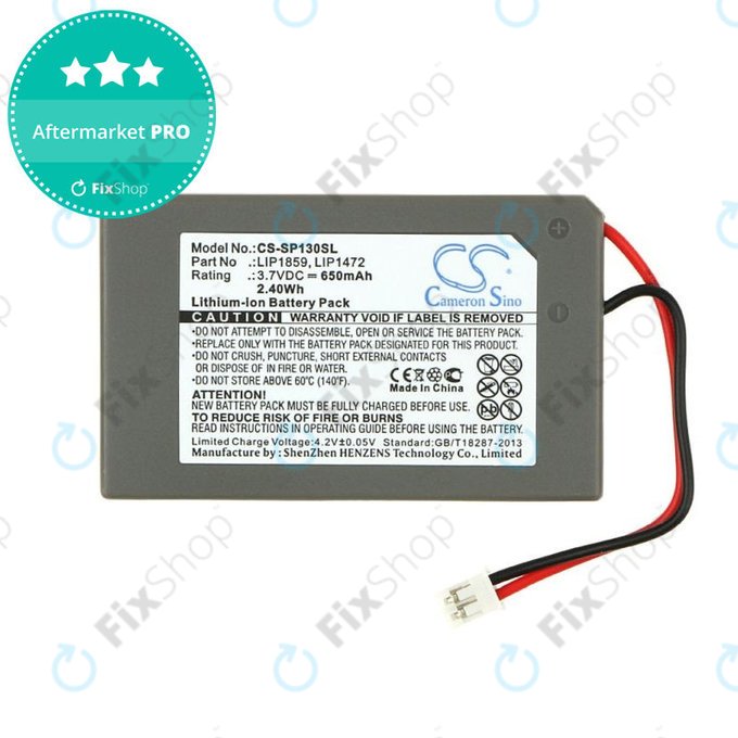 Batteria per Sony PlayStation 3, LIP1859, Li-Ion, 650mAh, 3.7V, HQ