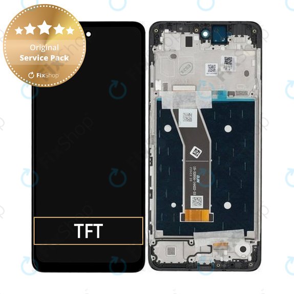 Schermo per Motorola Moto G24, G24 Power, Black, Vetro touch con cornice, 5D68C23810, Genuine Service Pack