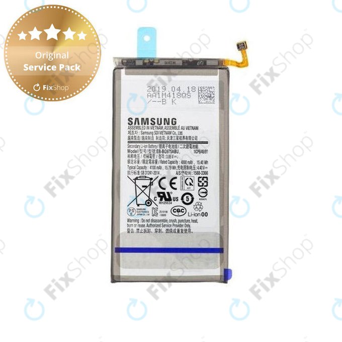 Batteria per Samsung S10 Plus G975F, EB-BG975ABU, GH82-18827A, 4100mAh, Genuine Service Pack