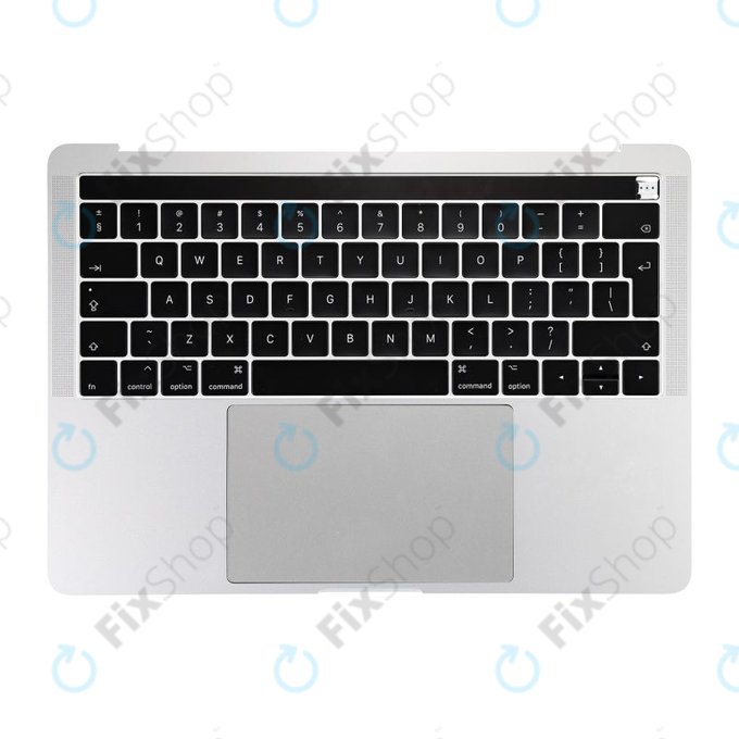 Top case con tastiera UK, microfono, trackpad e altoparlanti per MacBook Pro 13" A1706 (Late 2016 - Mid 2017), Silver