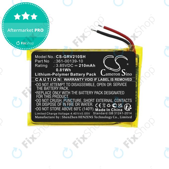 Batteria per Garmin Venu 2, 361-00139-10, Li-Pol, 210mAh, 3.85V, HQ