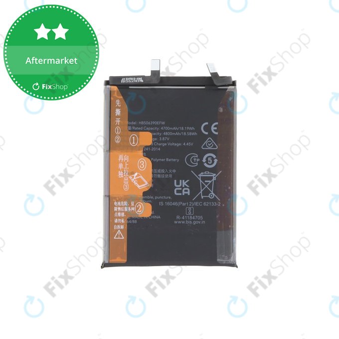 Batteria per Honor 70, 4800mAh, HB506390EFW