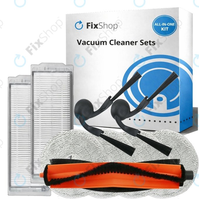 Set di ricambi per Xiaomi Robot Vacuum S40 Pro (1x spazzola principale, 2x filtro, 2x spazzola laterale, 4x panno mop)
