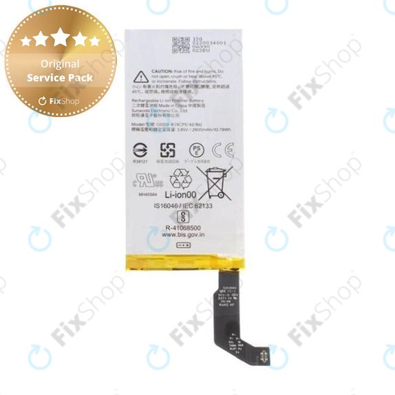 Batteria per Google Pixel 4, G020I-B, G823-00148-01, 2800mAh, Genuine Service Pack