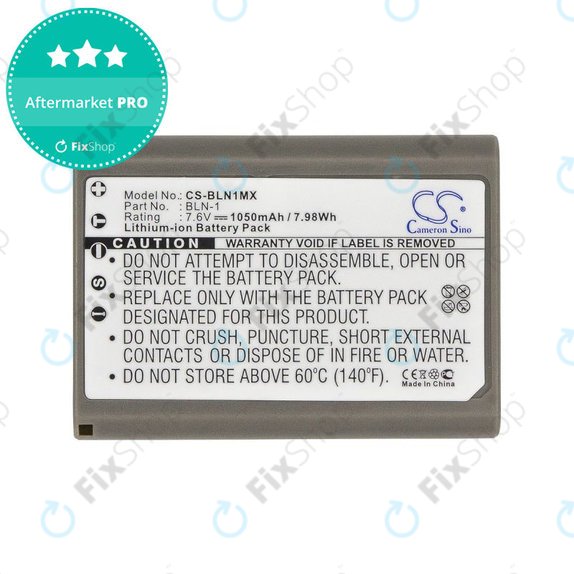 Batteria per Olympus E-M5, BLN-1, Li-Ion, 1050mAh, 7.6V, HQ