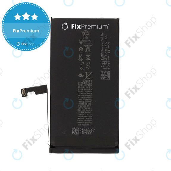 Batteria per iPhone 15, A3018, 3349mAh, FixPremium
