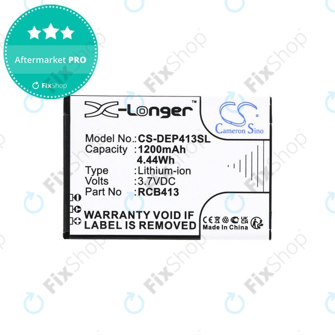 Batteria per Doro Primo 406, 413, 414, 1200mAh, Li-Ion, 3.7 V, RCB413, HQ