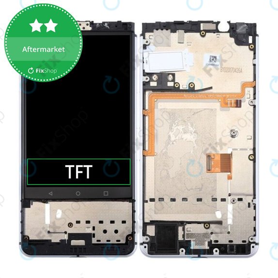 Schermo per Blackberry Keyone, Black, Vetro touch con cornice