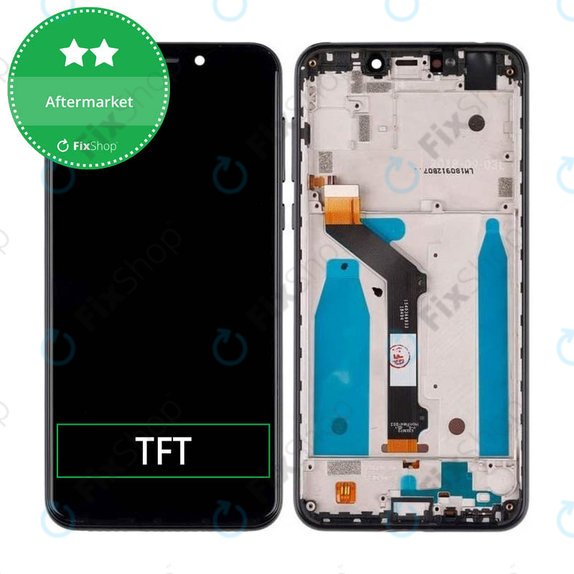 Schermo per Motorola One (P30 Play), Black, Vetro touch con cornice