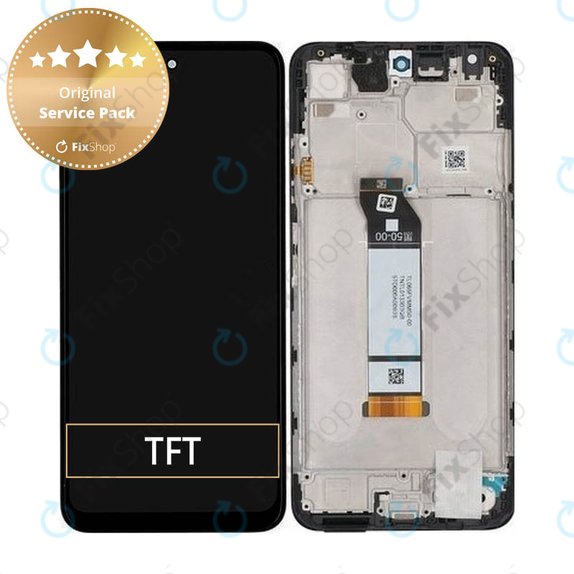 Schermo per Xiaomi Poco M3 Pro, Power Black, Vetro touch con cornice, 560002K19P00, Genuine Service Pack