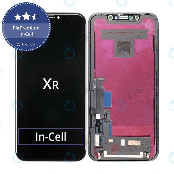 Schermo In-Cell per iPhone XR, Vetro touch con cornice, FixPremium