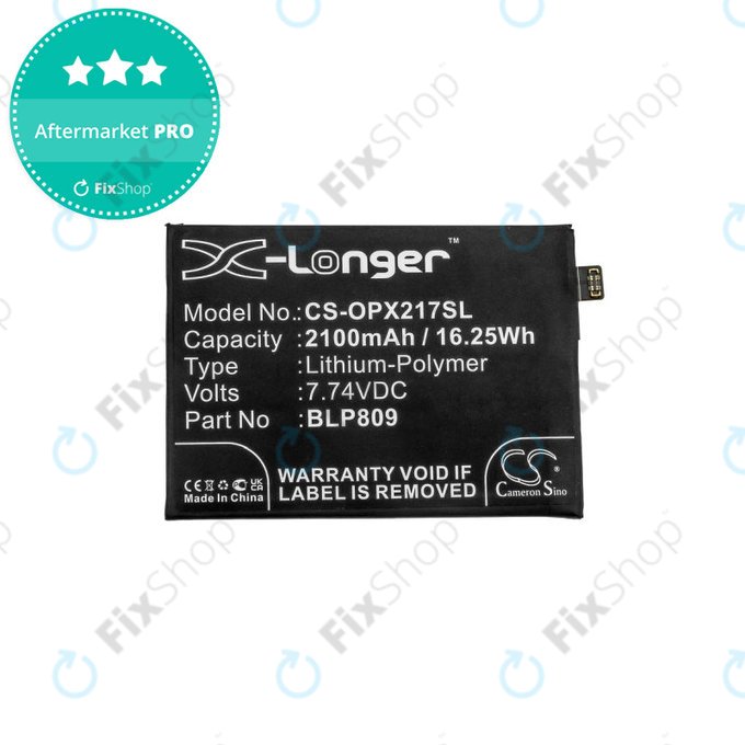 Batteria per Realme Q2 Pro RMX2173, GT Master 5G RMX3363, BLP809, 2100mAh, HQ