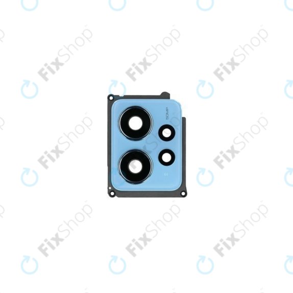 Lente fotocamera posteriore con frame per Xiaomi Redmi Note 12 23021RAAEG, 23021RAA2Y, Ice Blue , 56000400M700, Genuine Service Pack