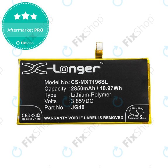 Batteria per Motorola Moto G7 Plus, G7 Plus DS, JG40, Li-Pol, 3.85V, 2850mAh, HQ