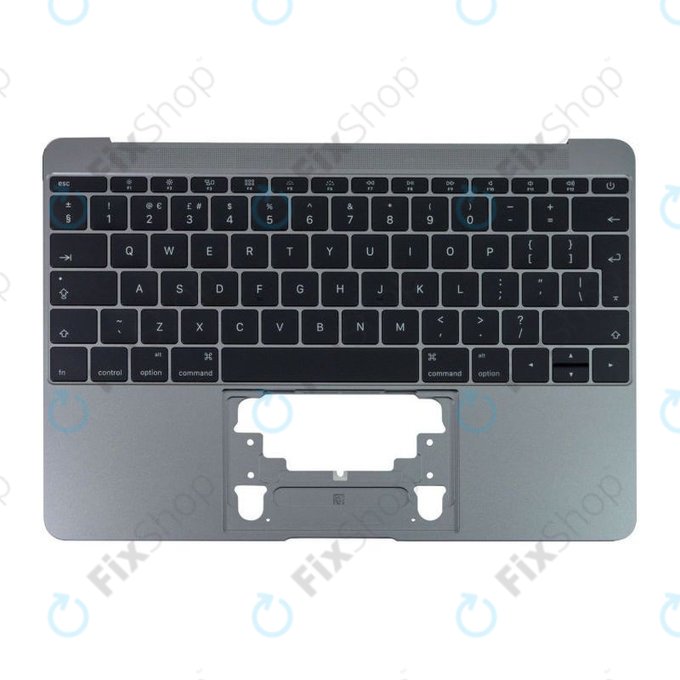 Top case con tastiera UK per MacBook 12" A1534 (Early 2015 - Mid 2017), Space Gray