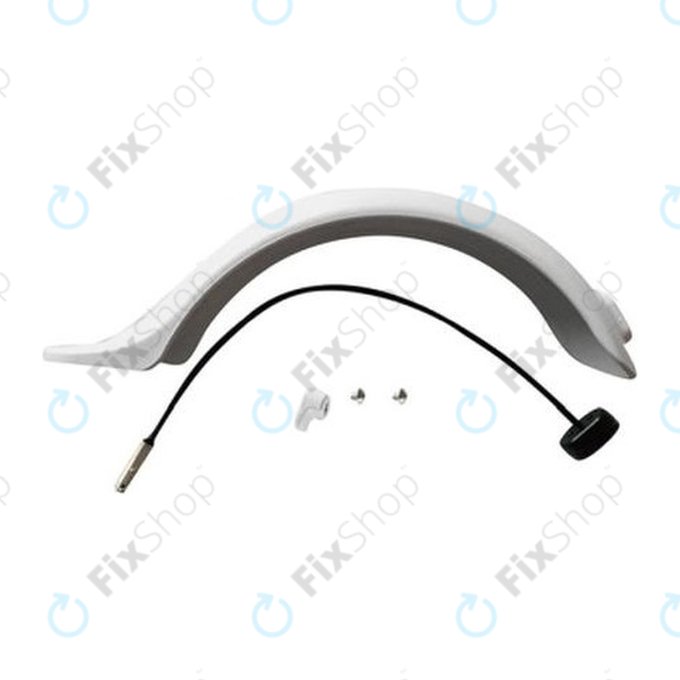 Parafango posteriore con luce e connettore per Xiaomi Mi Electric Scooter 1S, 2 M365, Pro, White
