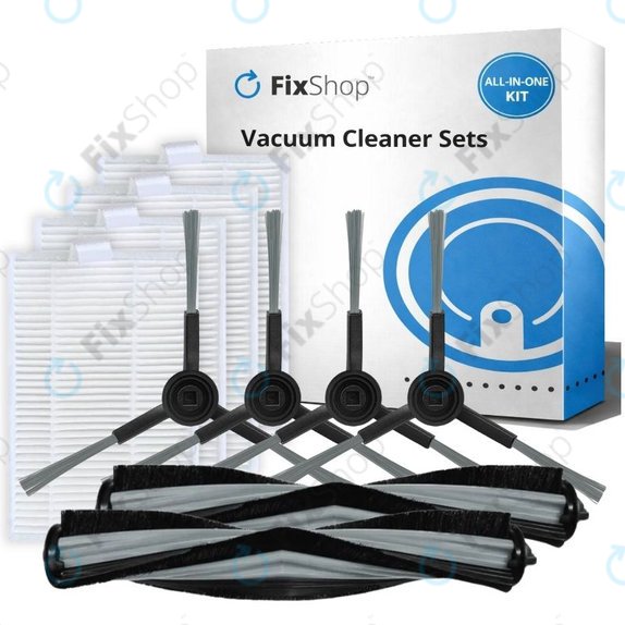 Set di ricambio per Xiaomi Viomi Alpha 2 PRO, V5 PRO, V5 (2x Spazzole principali, 4x Filtri, 4x Spazzole laterali)