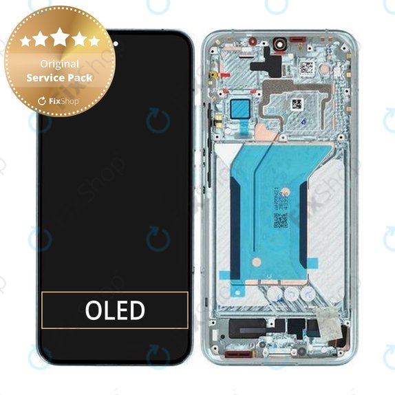 Schermo per Xiaomi 14 23127PN0CC, Jade Green, Vetro touch con cornice, 56000600N300, Genuine Service Pack