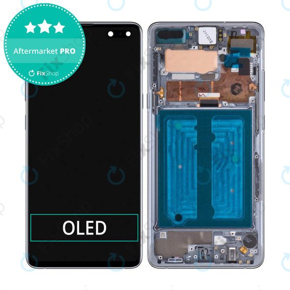 Schermo OLED per Samsung S10 5G G977B, Black, Vetro touch con cornice