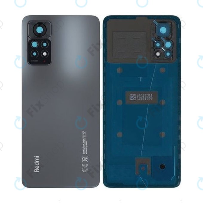 Cover batteria per Xiaomi Redmi Note 11 Pro 4G 2201116TG, 2201116TI, Graphite Grey, 5600060K6T00, Genuine Service Pack