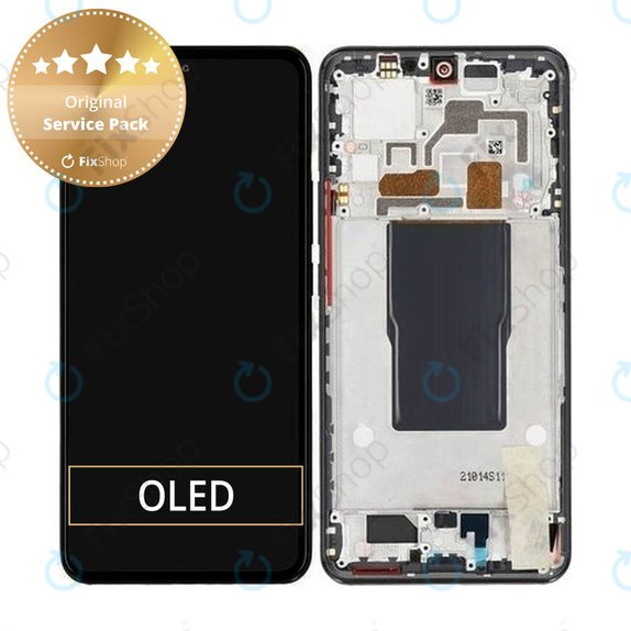 Schermo per Xiaomi 12T Pro 22081212UG, Black, Vetro touch con cornice, 560003L12U00, Genuine Service Pack