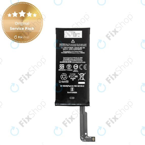 Batteria per Google Pixel 4a 4G, G025J-B, G823-00159-01, 3140mAh, Genuine Service Pack