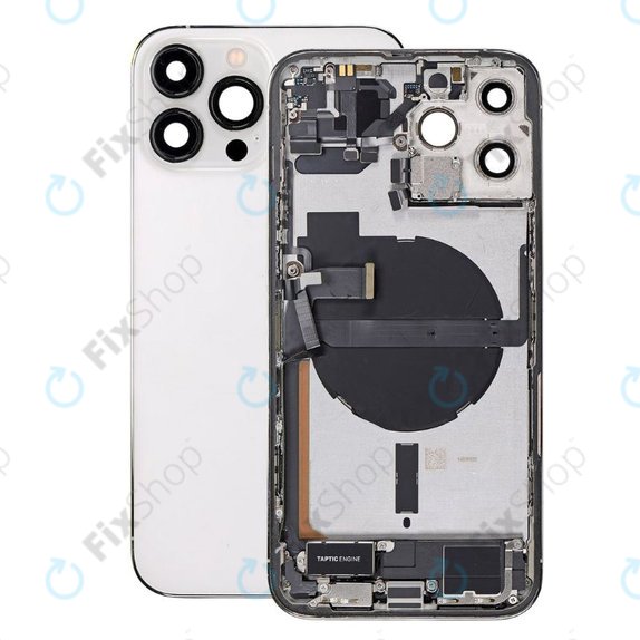 Scocca posteriore con piccoli componenti per iPhone 13 Pro Max, Silver