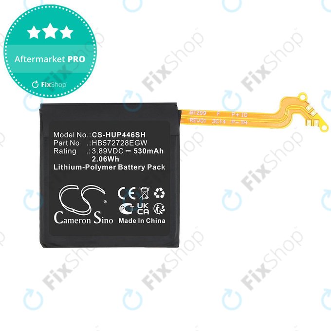 Batteria per Huawei Watch GT4 46mm, 530mAh, Li-Pol, 3.89V, HB572728EGW, HQ