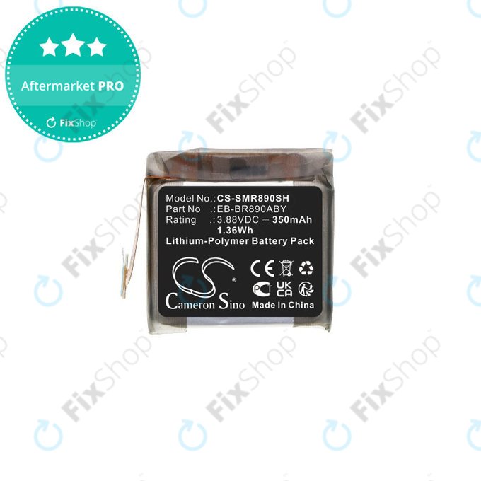Batteria per Samsung Galaxy Watch4 Classic 46 mm, 350mAh, Li-Pol, 3.88V, EB-BR890ABY, HQ, 350mAh, EB-BR890ABY