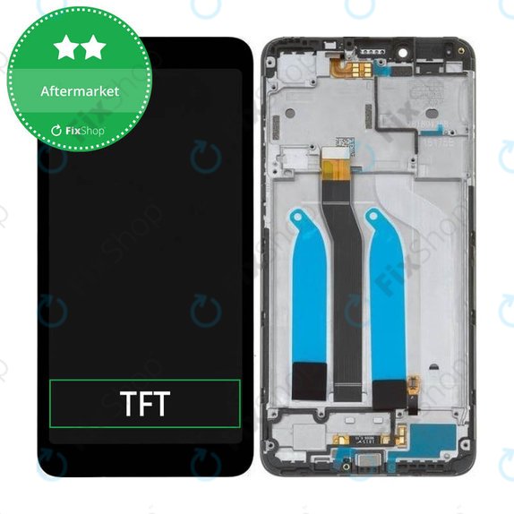 Schermo per Xiaomi Redmi 6, Redmi 6A, Black, Vetro touch con cornice