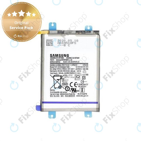 Batteria per Samsung A04s, A12, A13, A13 5G, A21s, M12, EB-BA217ABY, GH82-22989A, GH82-29803A, 5000mAh, Genuine Service Pack