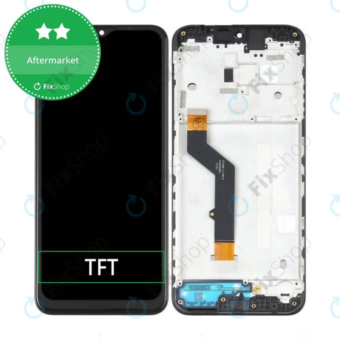 Schermo per Motorola Moto E7 Plus XT2081, Black, Vetro touch con cornice