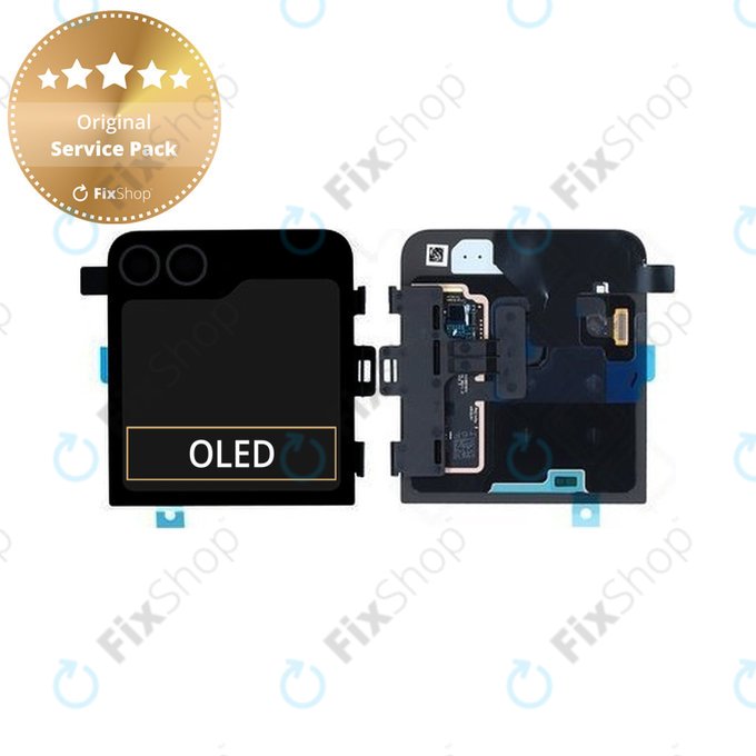 Schermo per Samsung Z Flip 6 F741B, Crafted Black, Vetro touch con cornice, External, GH97-30012E, Genuine Service Pack