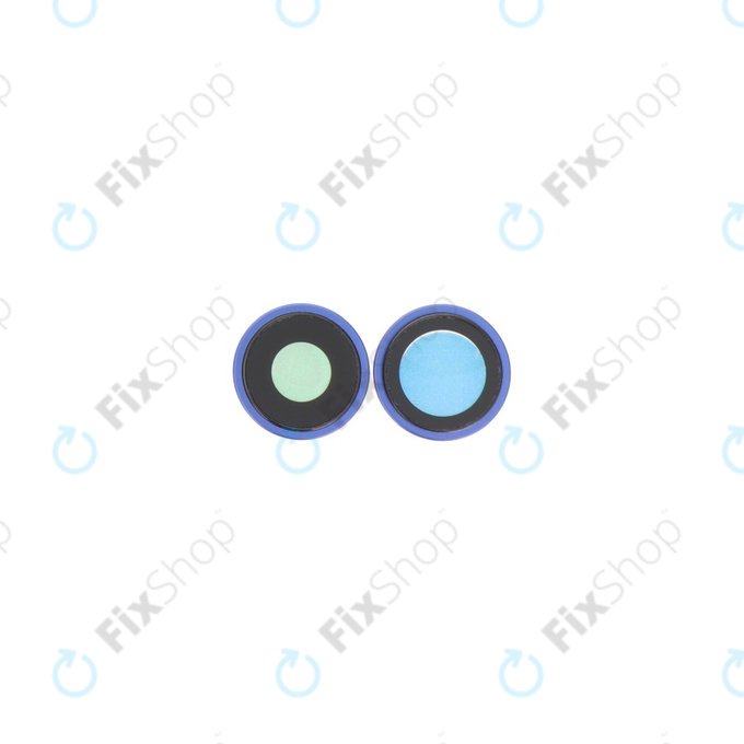 Lente fotocamera posteriore con frame 2 pz per iPhone 16, 16 Plus, Ultramarine